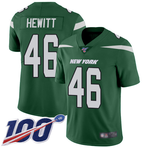 New York Jets Limited Green Youth Neville Hewitt Home Jersey NFL Football 46 100th Season Vapor Untouchable
